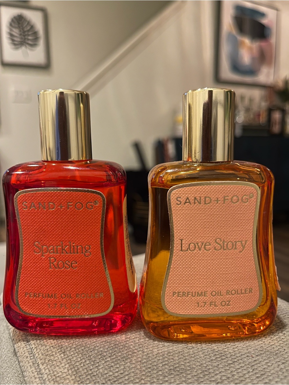 Sparkling Rose & Love Story Perfume Oil Rollers - Sand and Fog